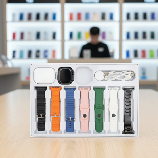 I20 Ultra Max Suit 10 In 1 Smart Watch With Airpods Comfortable Wear Stylish Design For Daily Use And Fashion Needs - Black